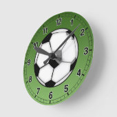 Horloge Ronde Boule de football (Angle)