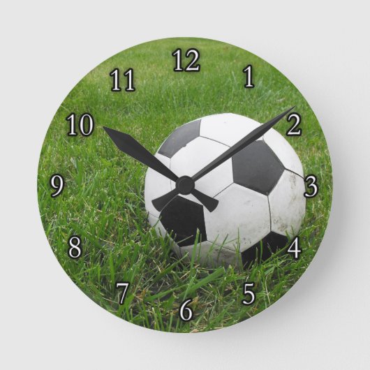 Horloge Ronde Boule de football en herbe (Recto)