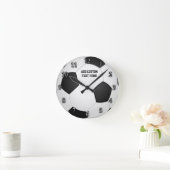 Horloge Ronde Boule de soccer personnalisée (Maison)