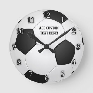 Horloge Ronde Boule de soccer personnalisée