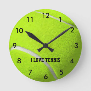 Horloge Ronde Boule de tennis personnalisée
