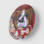 Horloge Ronde Bouledogue (Angle)