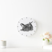 Horloge Ronde Bouledogue de lignes (Maison)