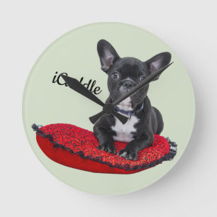 Horloge Ronde Bouledogue français d'iCuddle adorable