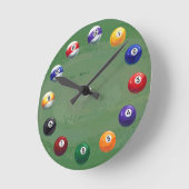 Horloge Ronde Boules de piscine (Angle)