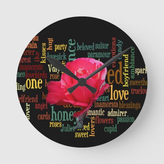 Horloge Ronde Bouquet d'amour : Une expression sincère (Recto)