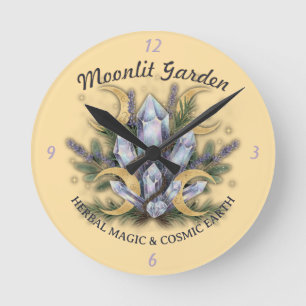 Horloge Ronde Bouquet de cristal du jardin au clair de lune - Ma