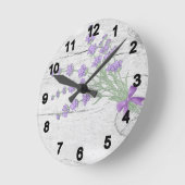 Horloge Ronde Bouquet de lavande (Angle)