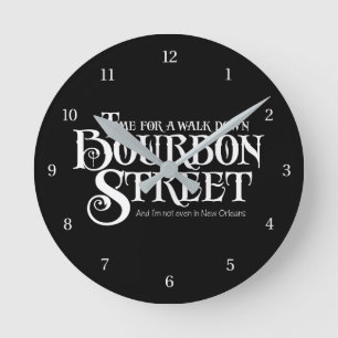 Horloge Ronde Bourbon Street - whisky funny à boire