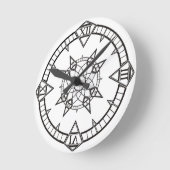 Horloge Ronde Boussole gothique de tatouage de montre d'horloge (Angle)
