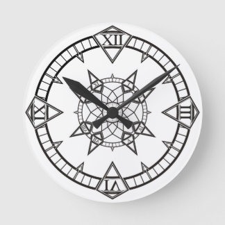 Horloge Ronde Boussole gothique de tatouage de montre d'horloge