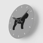 Horloge Ronde Bouvier des Flandres Silhouette (Angle)