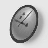 Horloge Ronde Bowling Ball Grey (Angle)