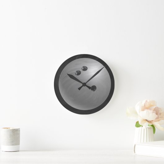 Horloge Ronde Bowling Ball Grey (Maison)