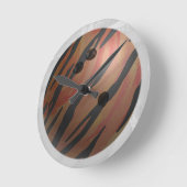 Horloge Ronde Bowling Ball Tiger Orange (Angle)