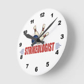 Horloge Ronde Bowling drôle (Angle)