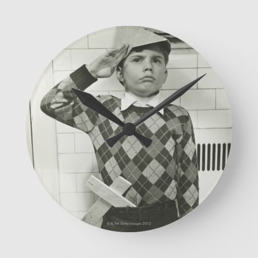 Horloge Ronde Boy Holding (Recto)