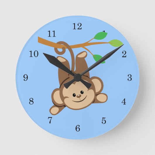 Horloge Ronde Boy Swinging Monkey (Recto)