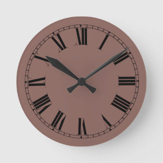 Horloge Ronde Brandy Solid Color