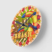 Horloge Ronde Brasil Toucans (Angle)