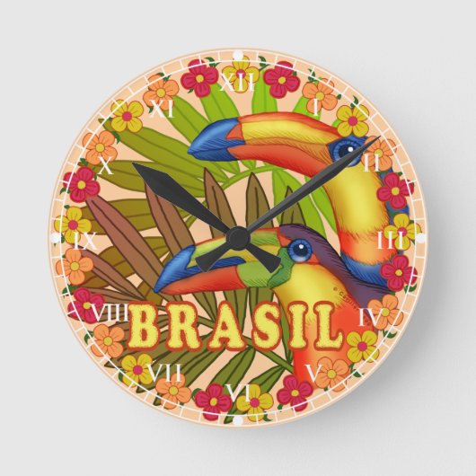 Horloge Ronde Brasil Toucans (Recto)