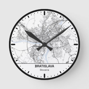 Horloge Ronde Bratislava Clock City Line Art