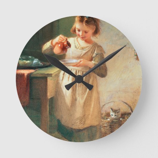 Horloge Ronde Breakfast Kitty (Recto)