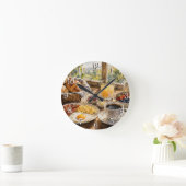 Horloge Ronde Breakfast Table Wall Clock — Cozy Kitchen Design (Maison)