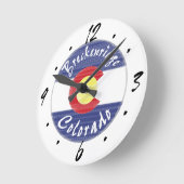 Horloge Ronde Breckenridge Colorado cercle drapeau (Angle)