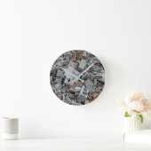 Horloge Ronde Bricks & Block Demolition Rubble Debris Clock (Maison)