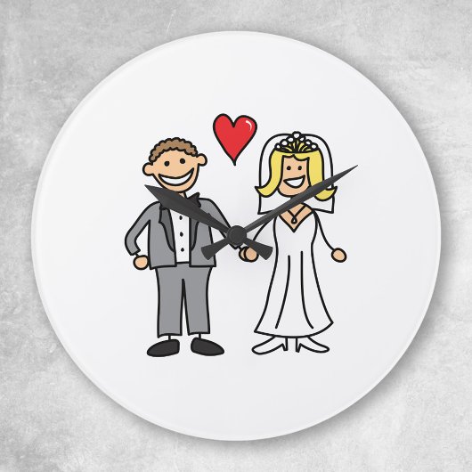 Horloge Ronde Bride and Groom
