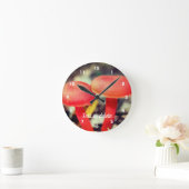 Horloge Ronde Bright orange Mushroom Pair Personalized (Maison)