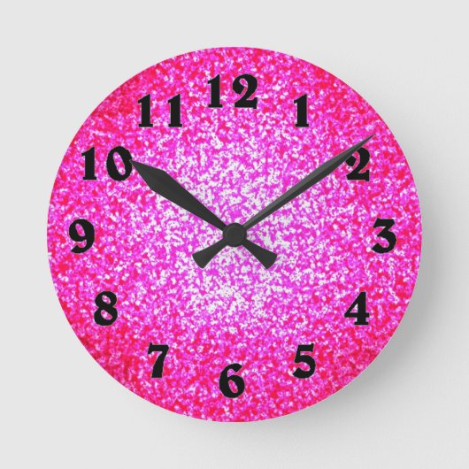 Horloge Ronde Bright pink glitter fashion (Recto)