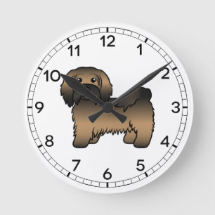 Horloge Ronde Brindle Havanese mignonne dessin de chien
