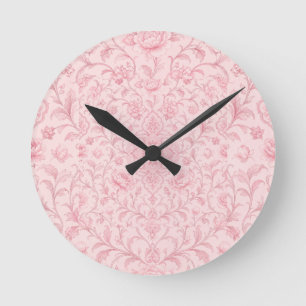 Horloge Ronde Brise de jardin persan – Rose poudré