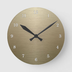 Horloge Ronde Bronze brossé