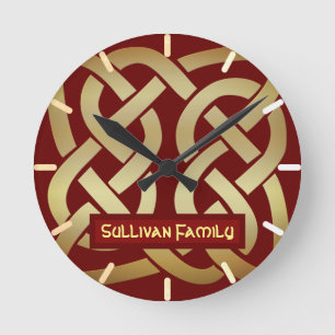 Horloge Ronde Bronze Tone Celtic