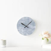 Horloge Ronde Brosse moderne couleur bleu foncé (Maison)