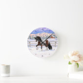 Horloge Ronde Brown Bay Gypsy Vanner Draft Horse (Maison)
