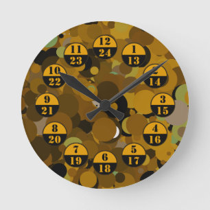 Horloge Ronde Brown Camouflage