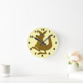 Horloge Ronde Brown Kangaroo Design (Maison)