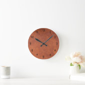 Horloge Ronde Brown leather (Maison)