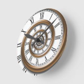 Horloge Ronde Brown spirale  (Angle)