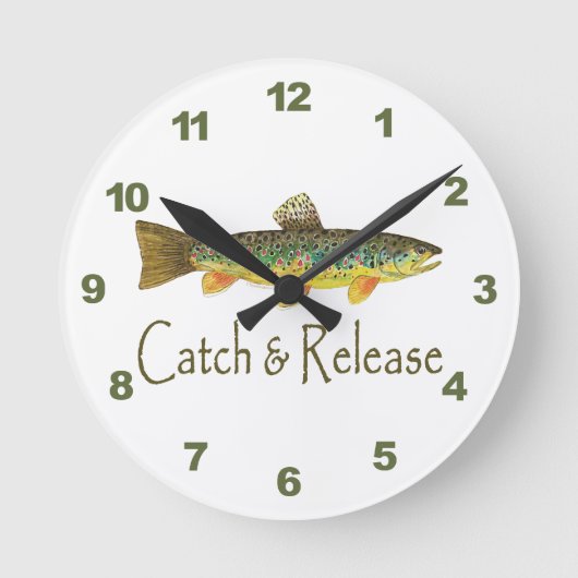 Horloge Ronde Brown Trout (Recto)