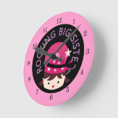 Horloge Ronde Brunette Rocking Big Sister (Angle)