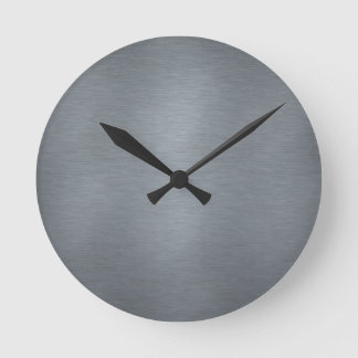 Horloge Ronde Brushed metal clock