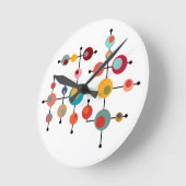 Horloge Ronde Bubbles de Mid-Century (Angle)