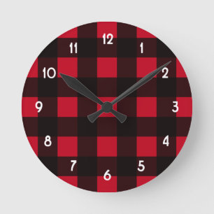 Horloge Ronde Buffalo rouge abattu