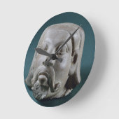Horloge Ronde Buffed sandstone head of a foreigner, Sarnath, 3rd (Angle)