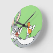 Horloge Ronde BUGS BUNNY™ Lying Down Eating Carrot (Angle)